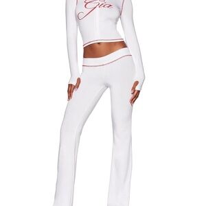 NWT I.AM.GIA Blare White Red Tracksuit Pants Medium Women’s athleisure